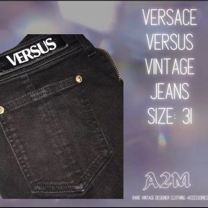 Vintage Versace Versus Jeans Gold Zipper Detail Down Size:US 31